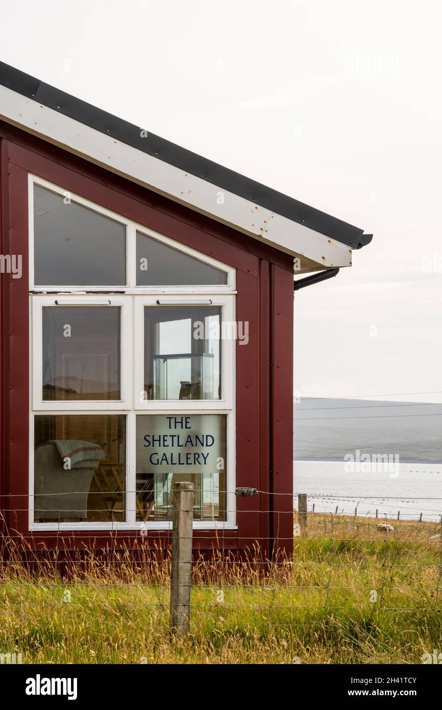 La galleria d'arte Shetland Gallery a Sellafrth sull'isola di Yell, Shetland. Foto Stock
