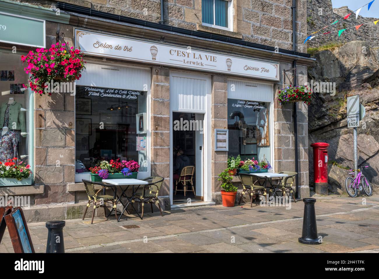 Ristorante francese c'est la vie a Lerwick, Shetland. Foto Stock