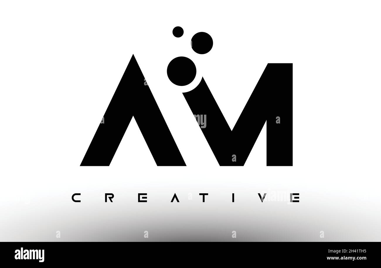 AM elegante design con logo Letter. ICONA LETTERA AM con illustrazione vettoriale aspetto creativo Illustrazione Vettoriale