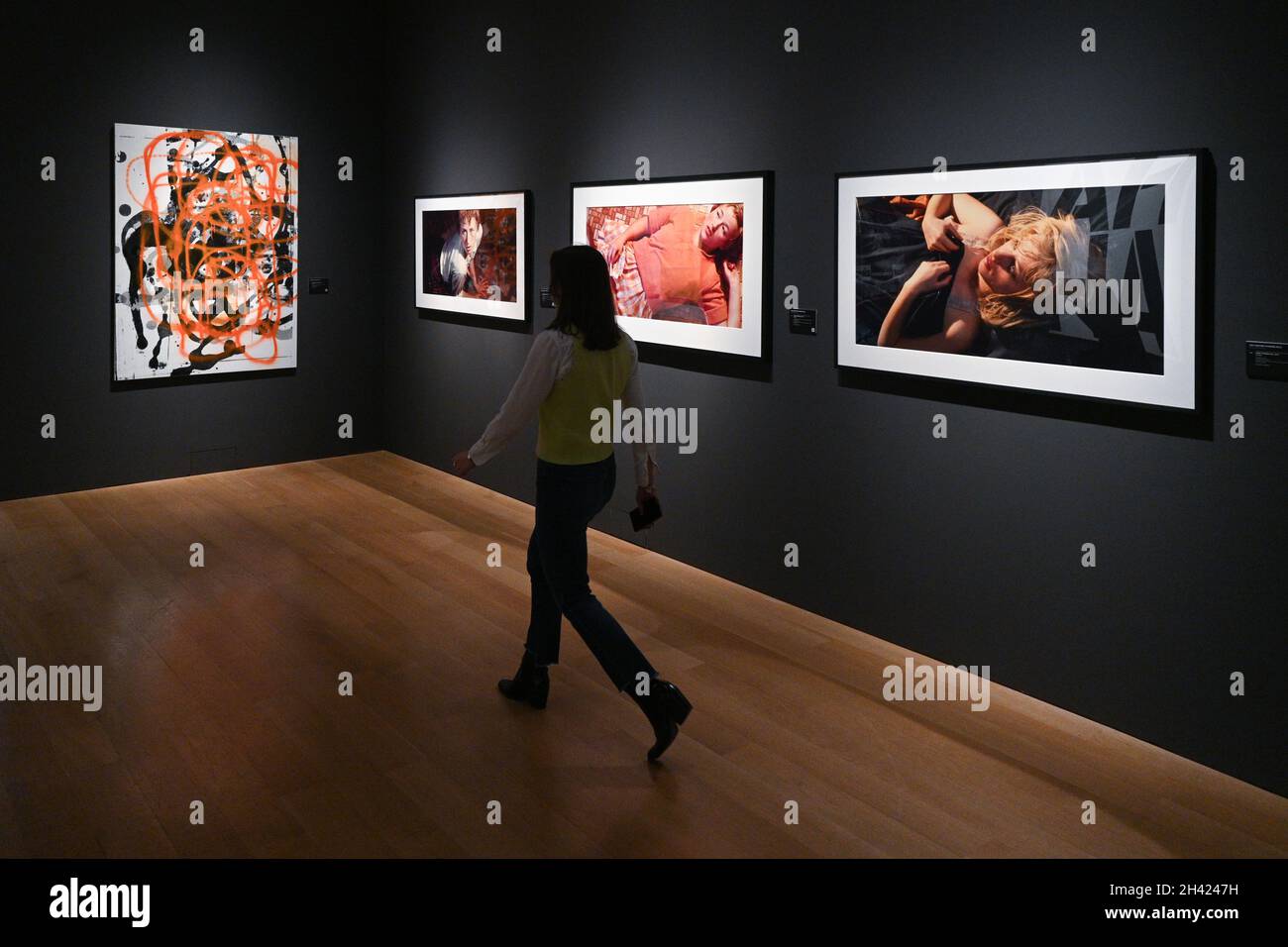 Artwok in mostra durante l'asta fotografica '20/21st Centruy Evening sale' a Christies il 29 ottobre 2021 a New York. Foto Stock