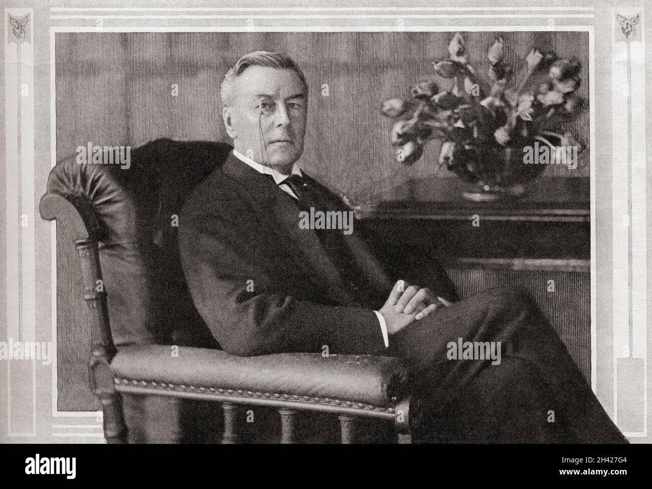 Joseph Chamberlain, 1836 – 1914. Statista britannico, padre del primo ministro Neville Chamberlain. Dal mondo e sua moglie, pubblicato, giugno 1906. Foto Stock