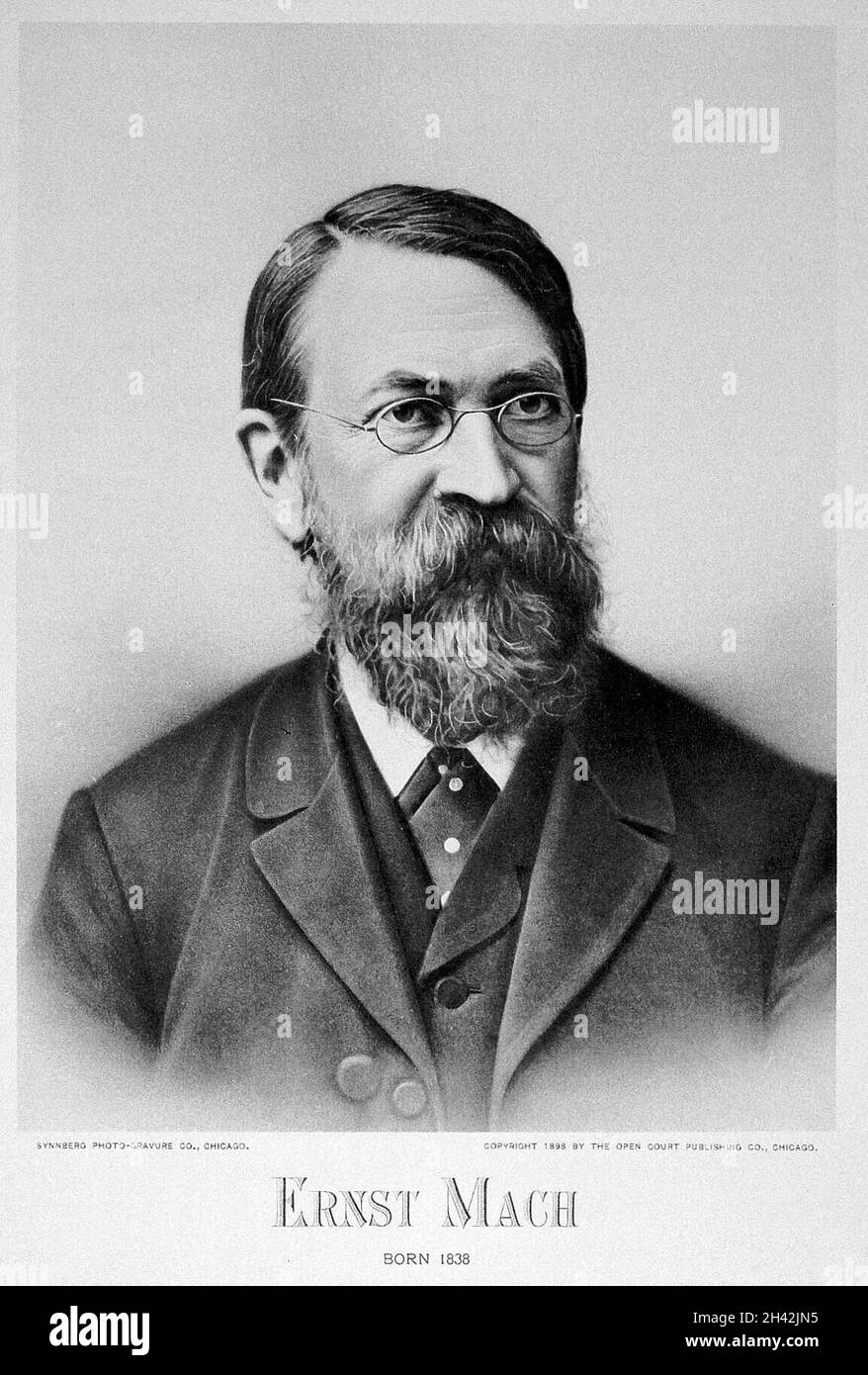 Ernst Mach. Foto-gravure di Synnberg Photo-gravure Co., 1898. Foto Stock