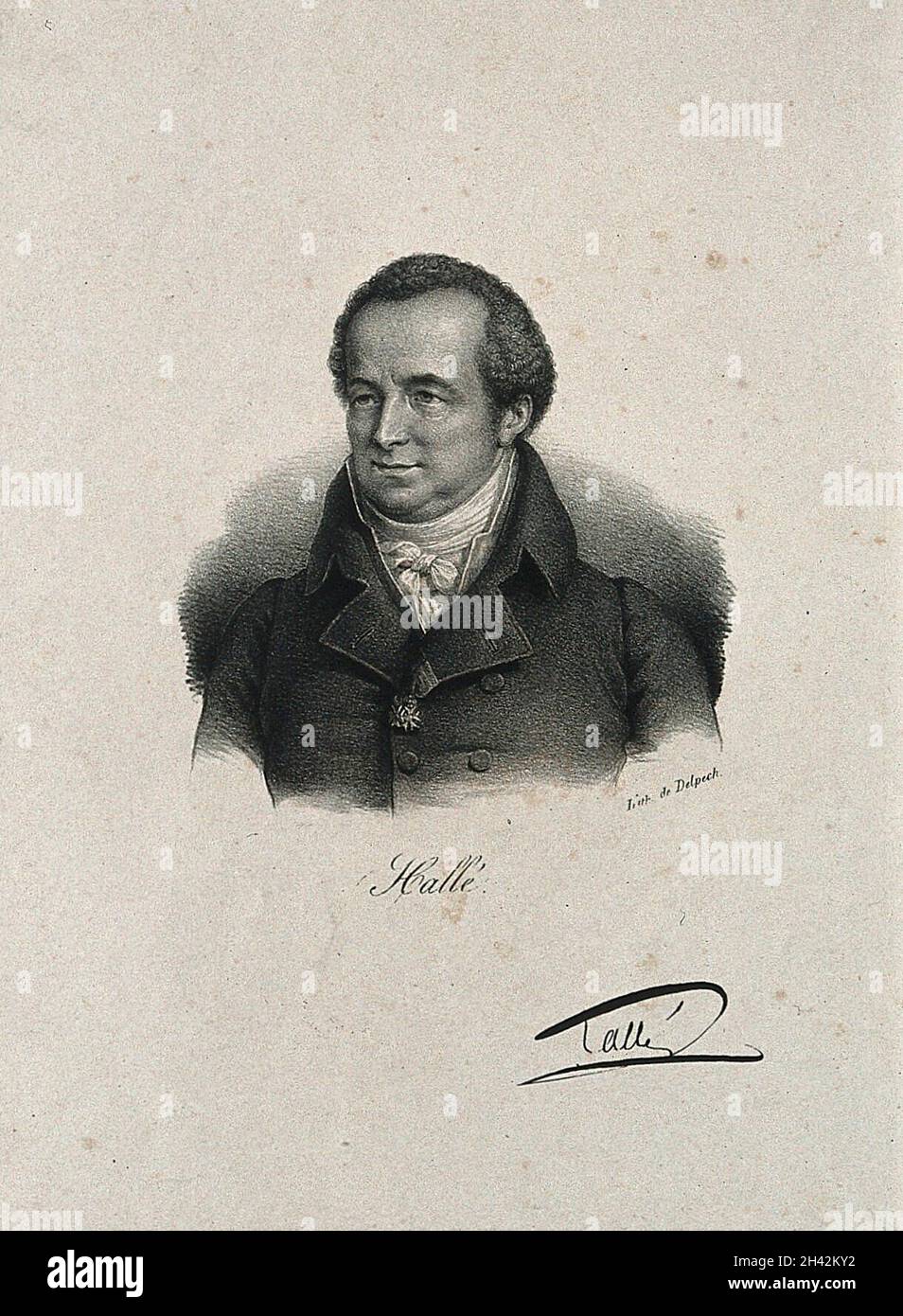 Jean Noël Hallé. Litografia. Foto Stock