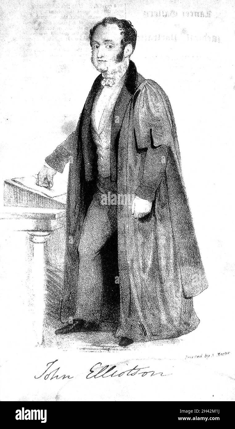 Ritratto completo di John Elliotson, M.D. Foto Stock
