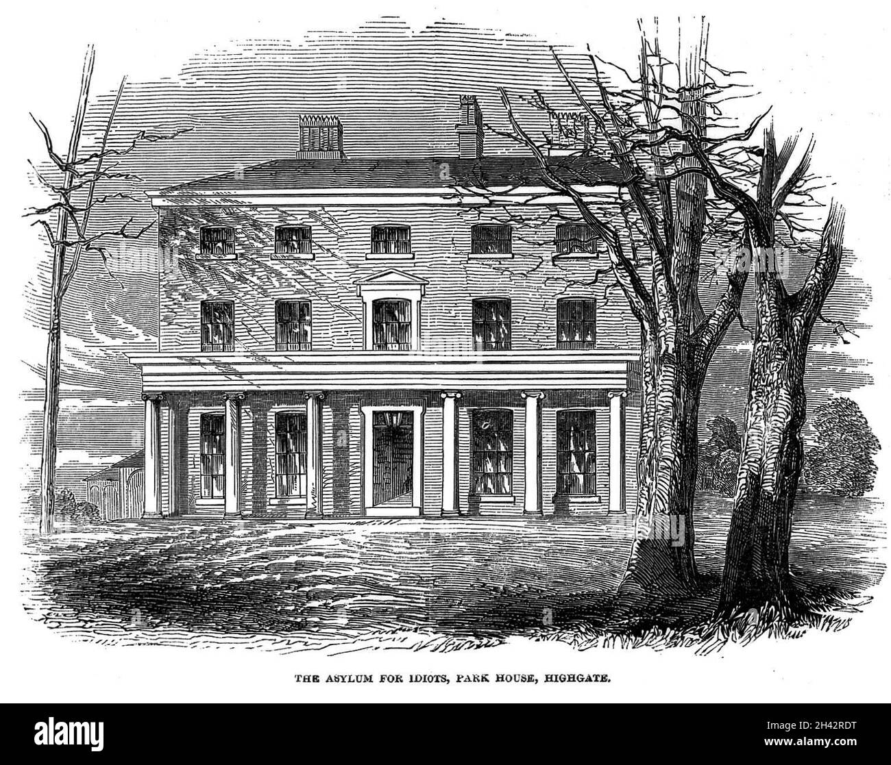 L'asilo per Idiots, Park House, Highgate. Foto Stock