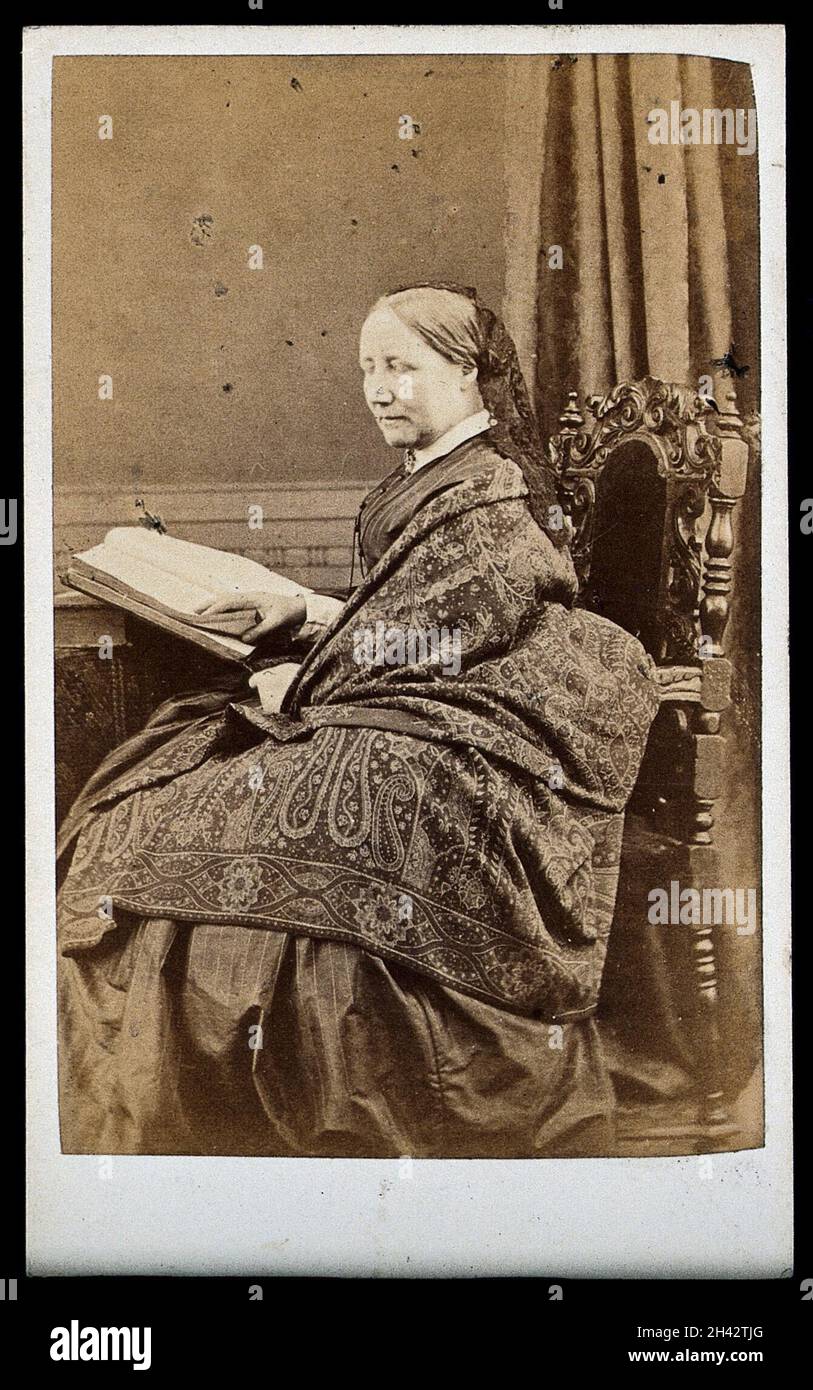 Elizabeth Cleghorn Gaskell (née Stephenson), 'mrs Gaskell'. Foto Stock