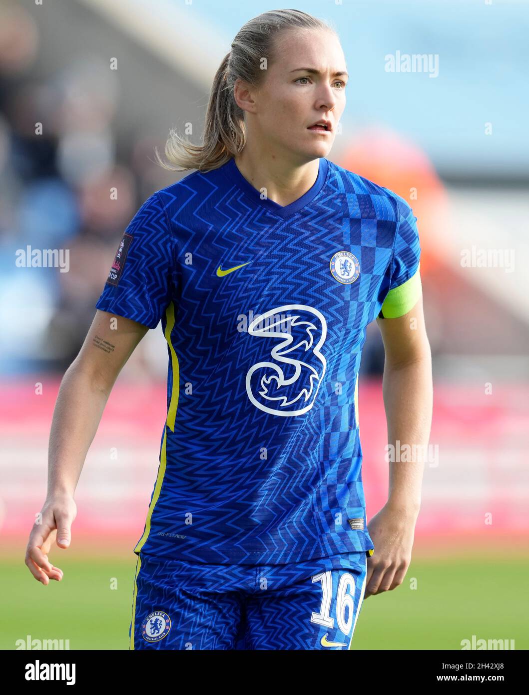 Manchester, Inghilterra, 31 ottobre 2021. Magdalena Ericsson di Chelsea durante la partita della Femminile Cup presso l'Academy Stadium di Manchester. Il credito d'immagine dovrebbe leggere: Andrew Yates / Sportimage Foto Stock