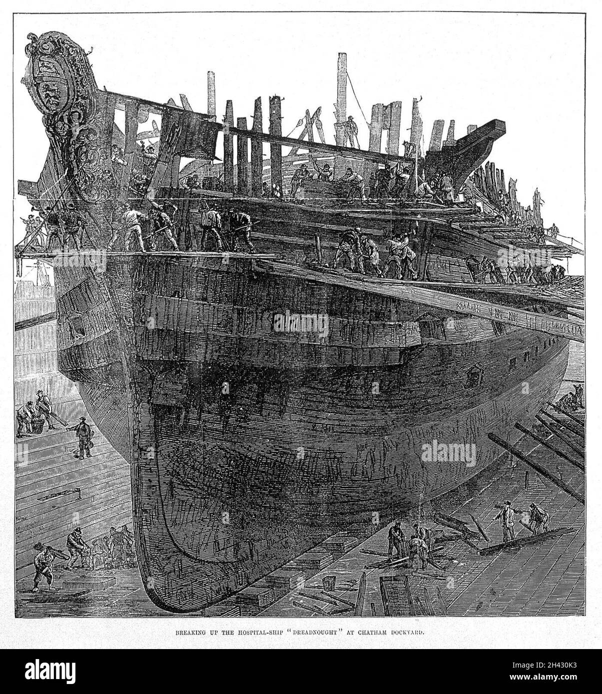 Incisione dell'ospedale Dreadnought Seaman Foto Stock