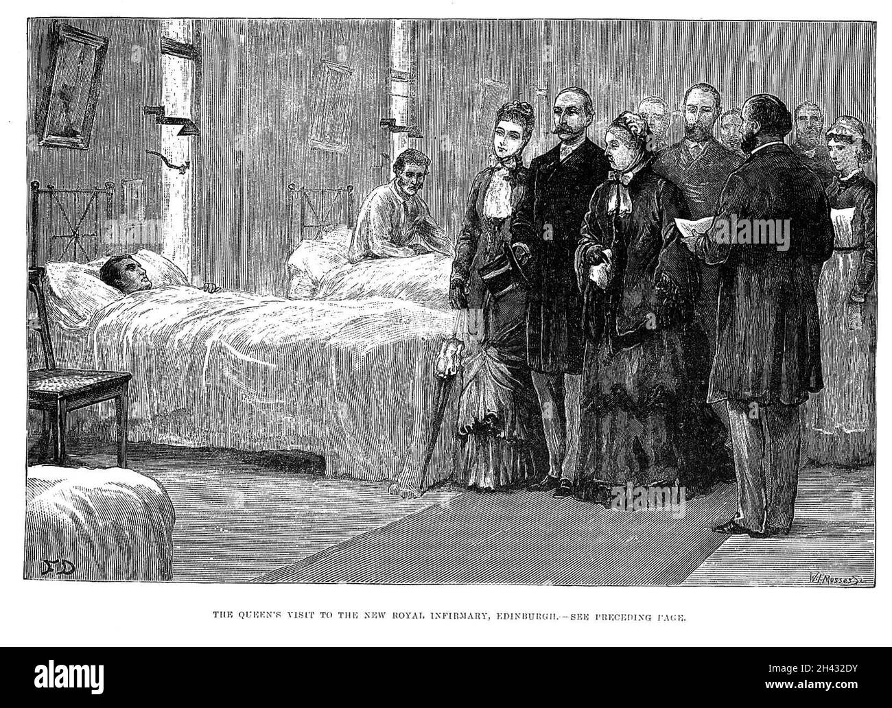 Nuova infermeria reale: Visita della Regina Vittoria. Foto Stock