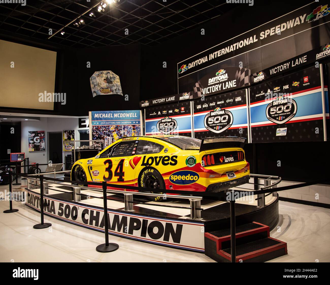 Motorsports Hall of Fame, Daytona Speedway, Florida, premia i concorrenti automobilistici e i collaboratori degli Stati Uniti di tutte le discipline Foto Stock