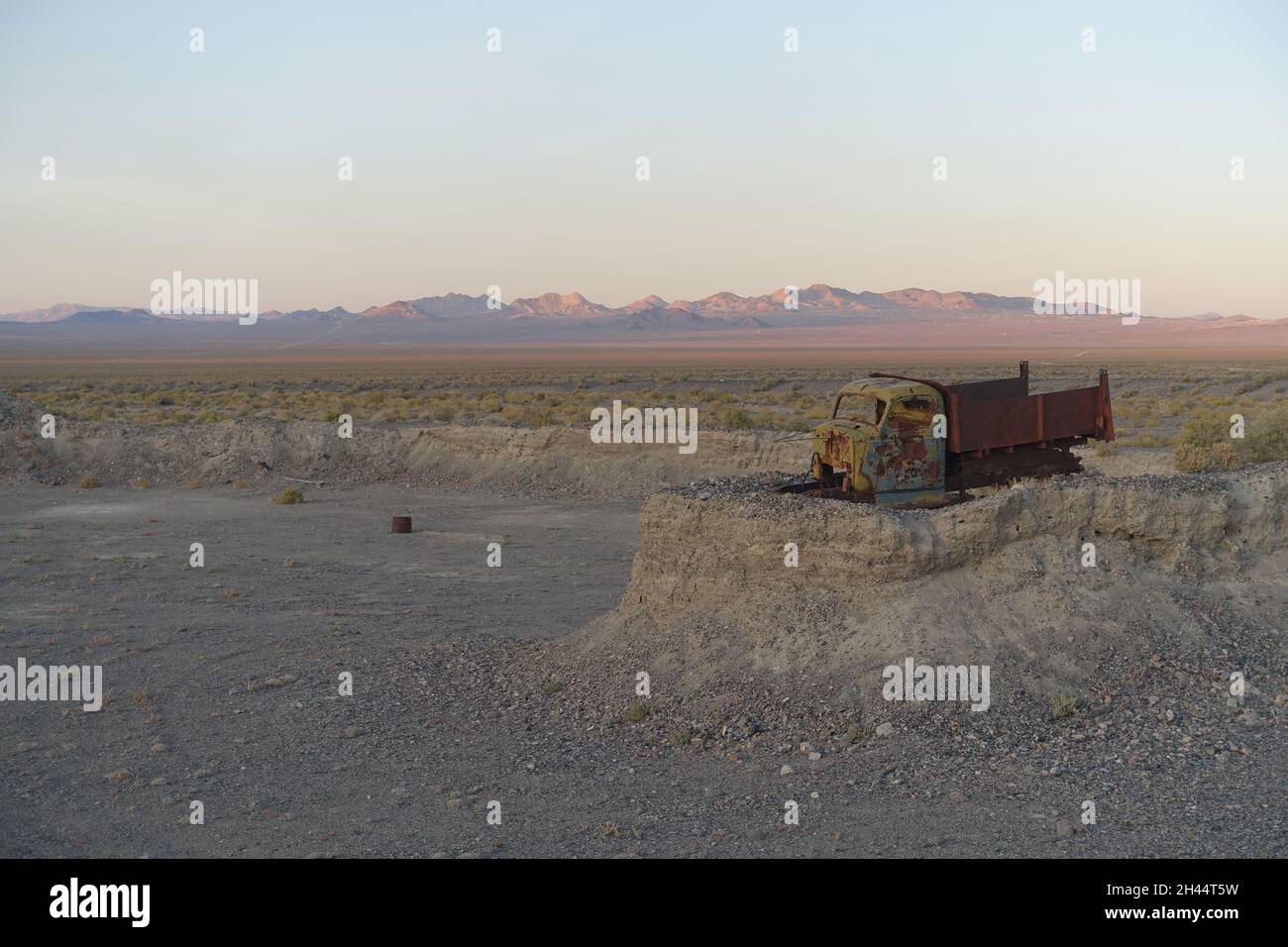 Intorno alle sorgenti termali di Alkali Flat nel Nevada centrale Foto Stock