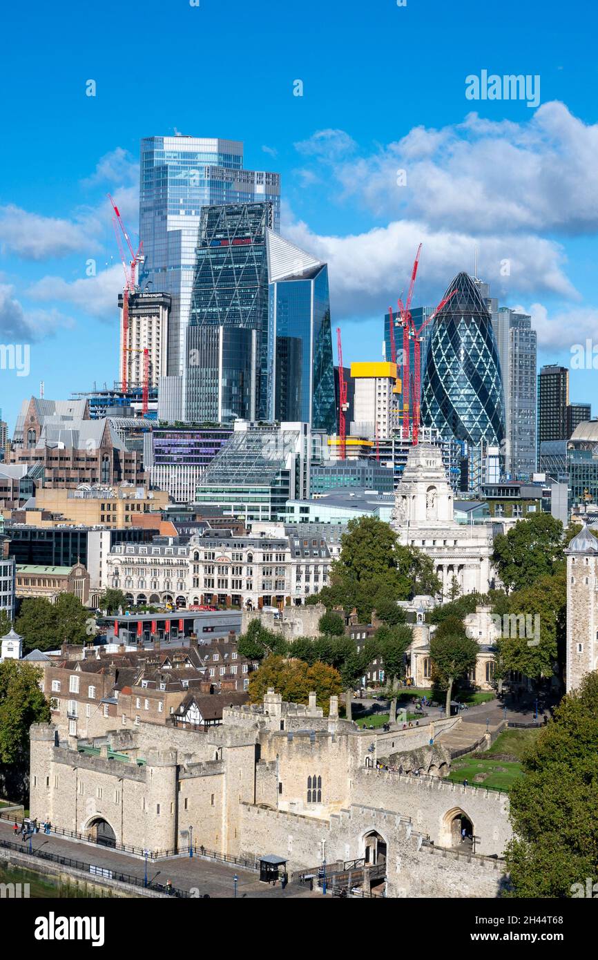 Ottobre 2021: The Square Mile nella City of London, il centro finanziario Foto Stock