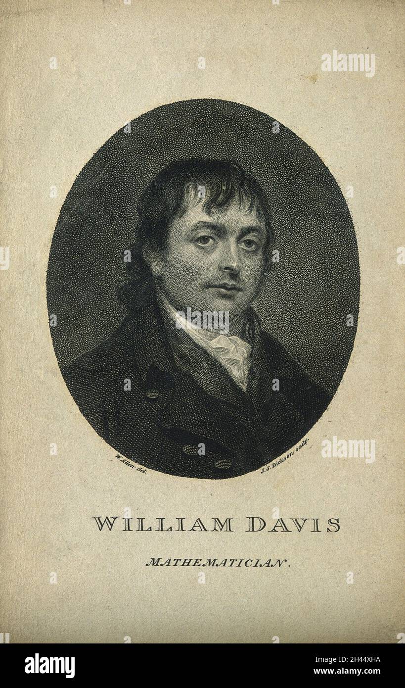 William Davis. Incisione a stiletto di J.S. Dickson dopo W. Allen. Foto Stock