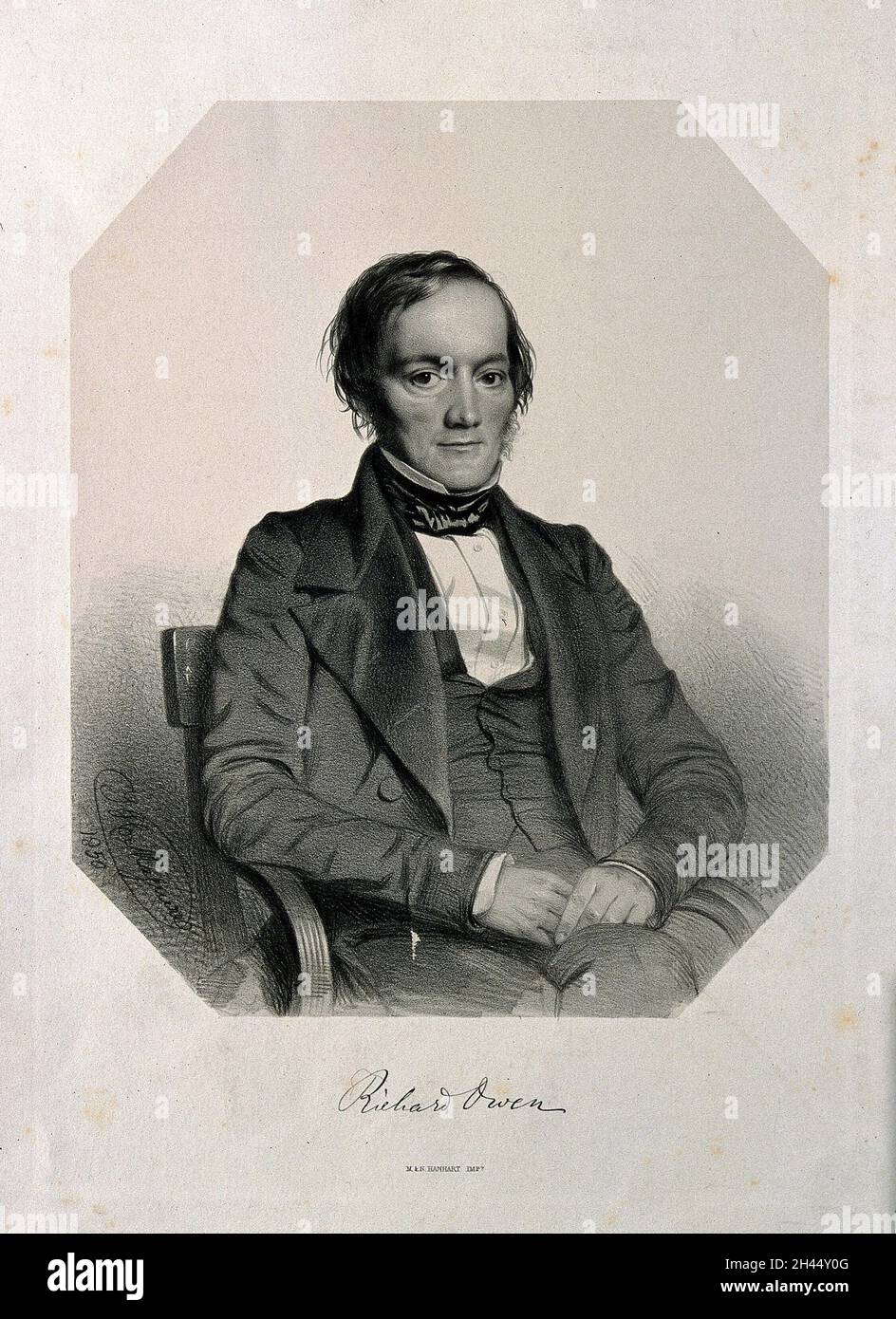 Sir Richard Owen. Litografia di T. H. Maguire, 1850 Foto stock - Alamy