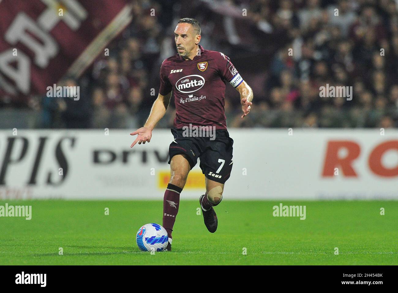 Salerno, Italia. 31 ottobre 2021. Frank Ribery giocatore di Salernitana, durante la partita della Serie Italiana A campionato tra Salernitana e Napoli risultato finale 1-0, partita disputata allo Stadio Arechi di Salerno. Salerno, Italia, 31 ottobre 2021. (Foto di Vincenzo Izzo/Sipa USA) Credit: Sipa USA/Alamy Live News Foto Stock