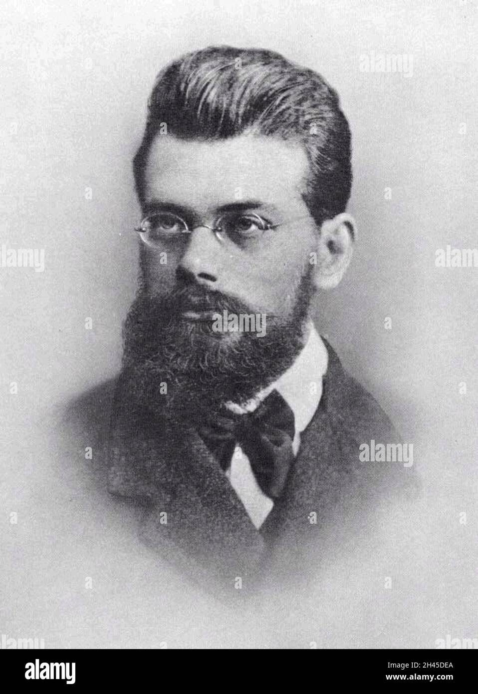 Ritratto del 19esimo secolo statistico austriaco e fisico Ludwig Boltzmann Foto Stock