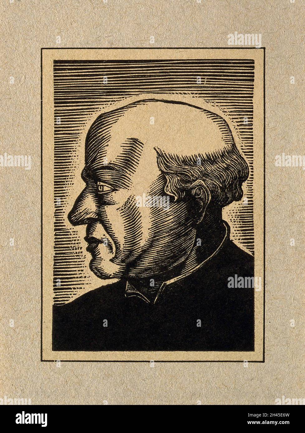 Hohenheim [Paracelsus]. Riproduzione del taglio del legno da parte di K. Linnmann, junior. Foto Stock