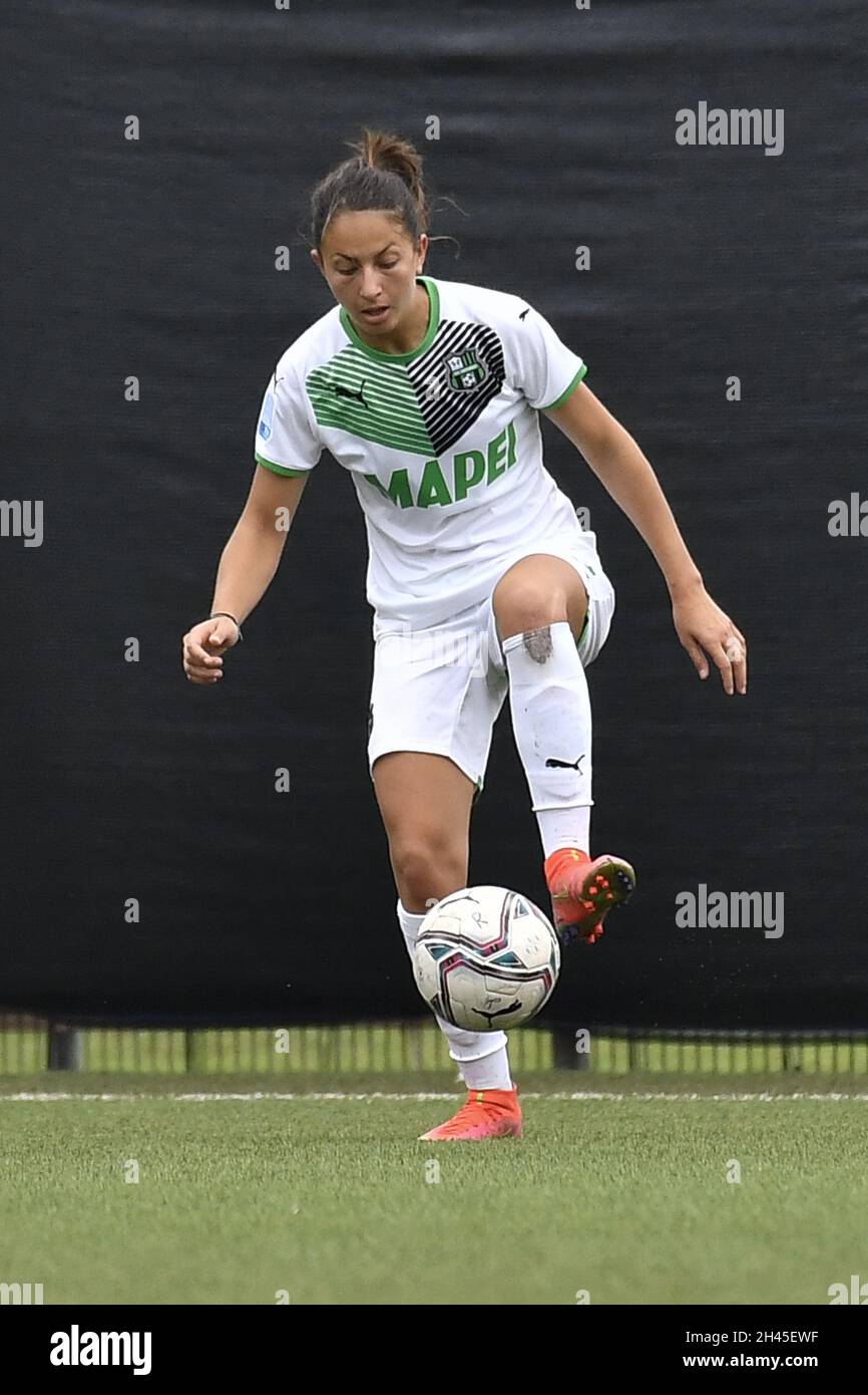 Erika Santoro degli Stati Uniti Sassuolo Calcio durante la Serie A match tra A.S. Roma Women e Sassuolo Calcio degli Stati Uniti allo stadio Agostino di Bartolomei T. Foto Stock