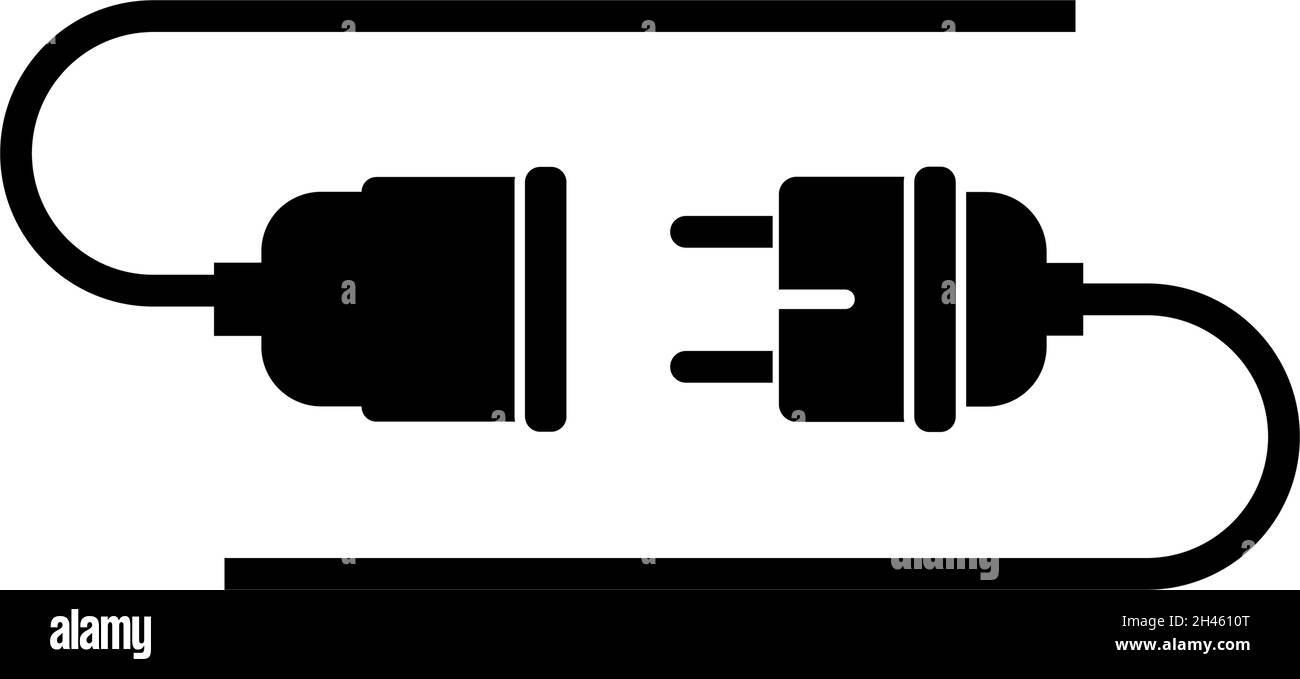 Icona spina elettrica disegno modello illustrazione isolato Illustrazione Vettoriale
