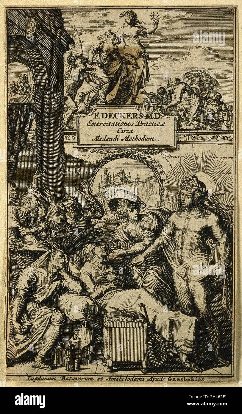 Frederik Dekkers, titlepage. Incisione della linea. Foto Stock