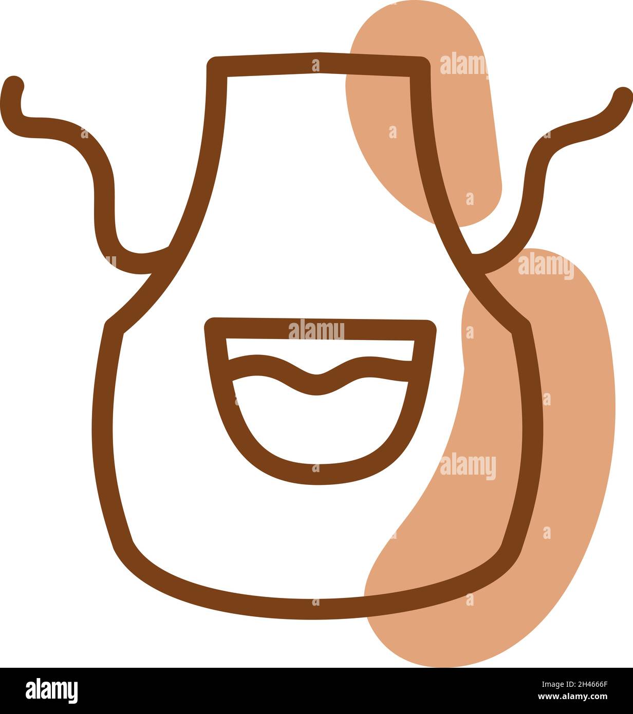 Grembiule da cucina, illustrazione, vettore, su sfondo bianco. Illustrazione Vettoriale