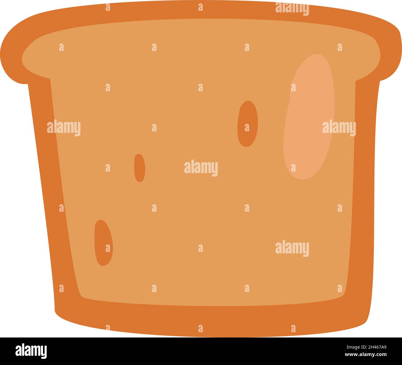 Pane per la colazione, illustrazione, vettore, su sfondo bianco. Illustrazione Vettoriale