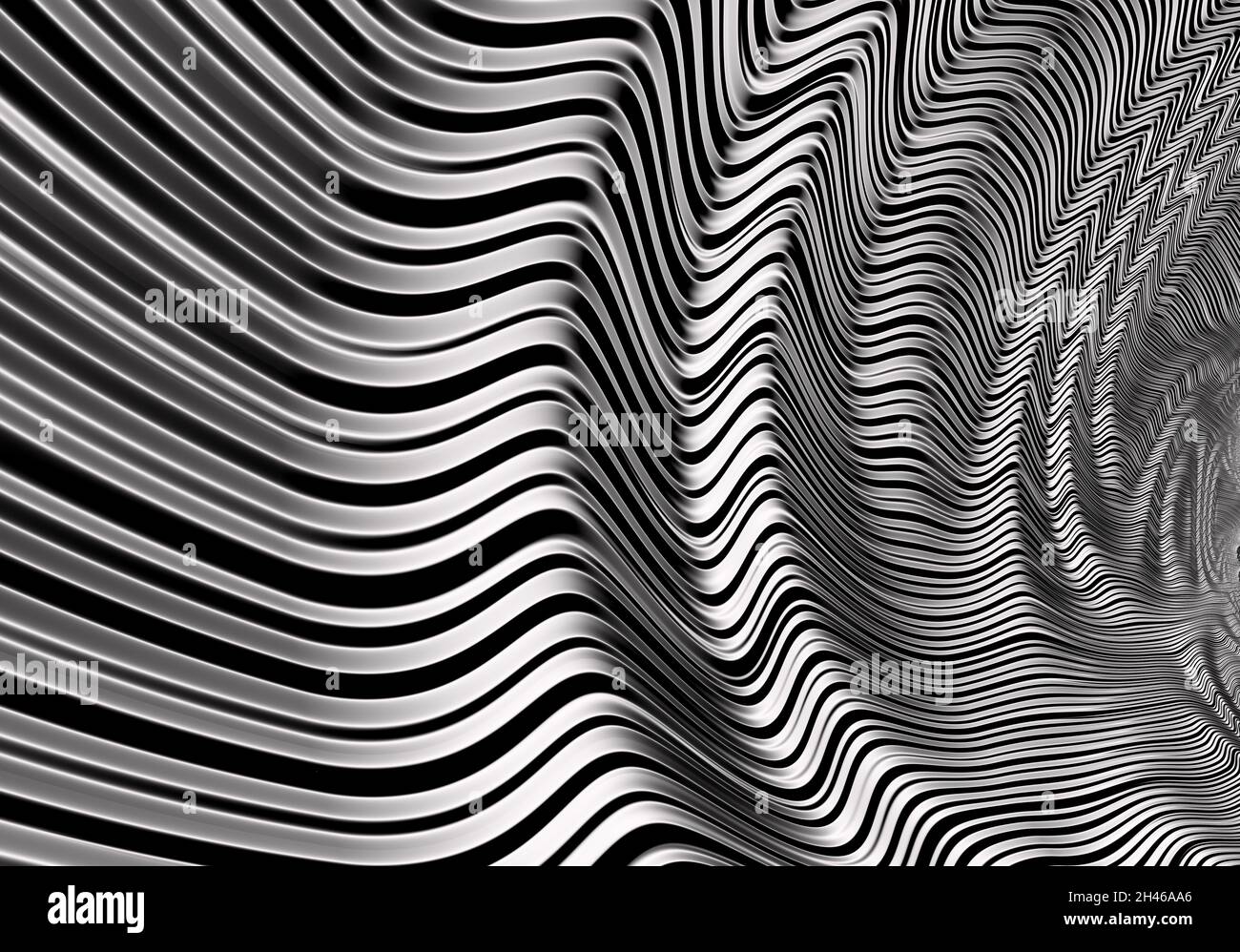Sfondo argento astratto generato automaticamente usando il frattale di Mandelbrot Foto Stock