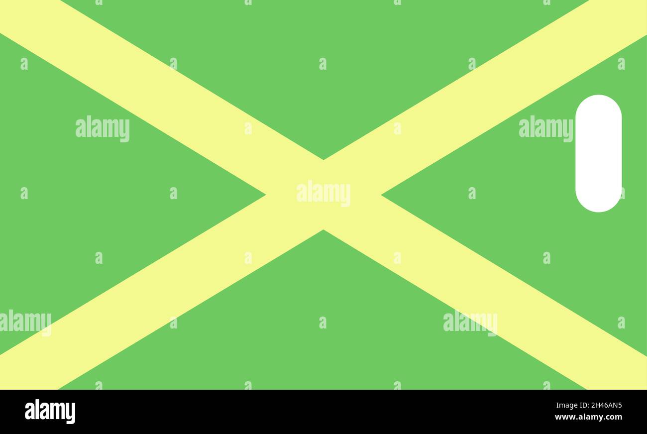 Lettera verde, illustrazione, vettore, su sfondo bianco. Illustrazione Vettoriale