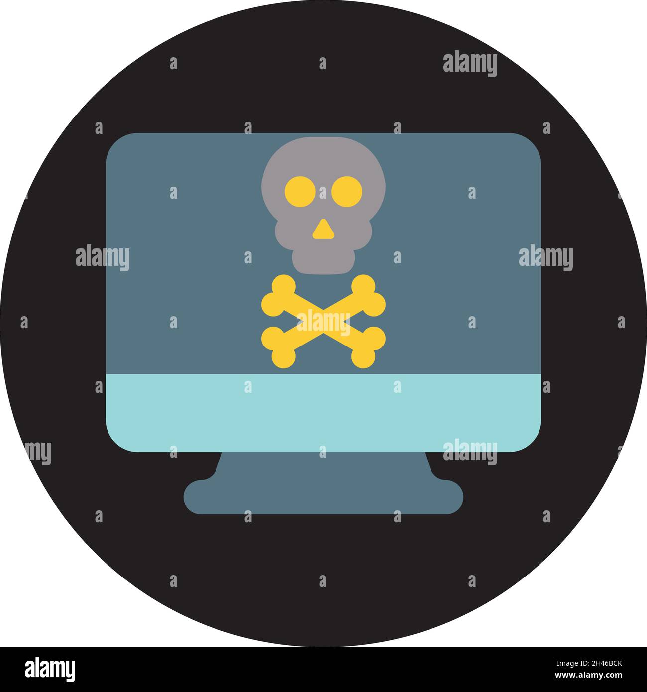 Protezione da virus informatici, illustrazione, vettore, su sfondo bianco. Illustrazione Vettoriale