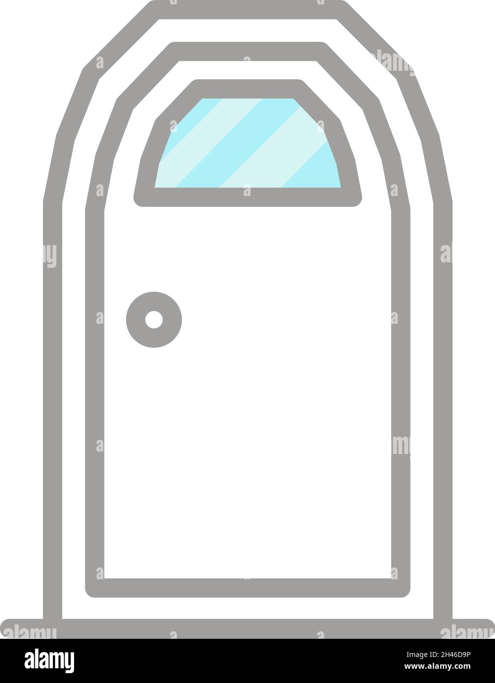 Sportello anteriore, illustrazione, vettore, su sfondo bianco. Illustrazione Vettoriale