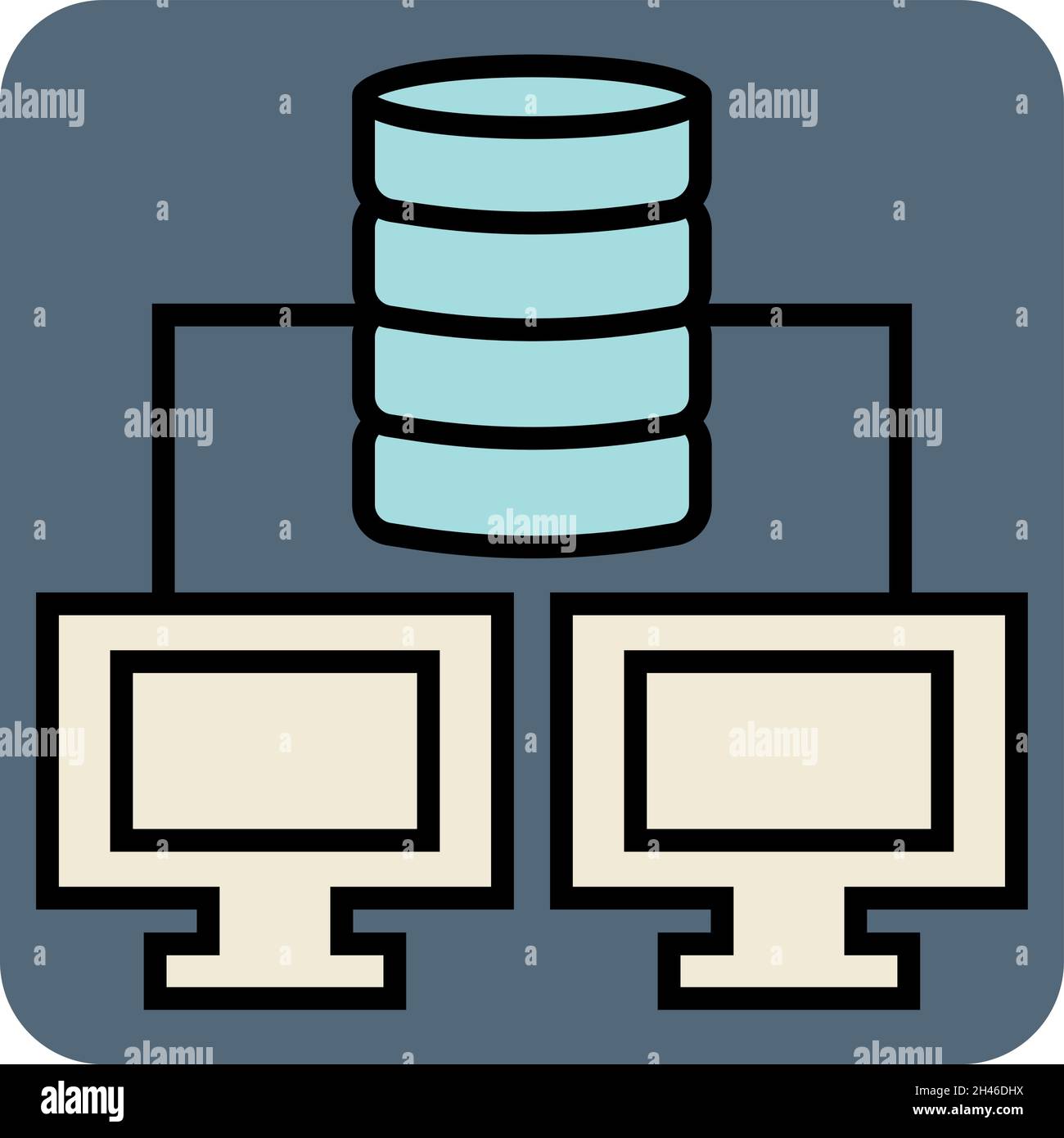 Base di computer, illustrazione, vettore, su sfondo bianco. Illustrazione Vettoriale