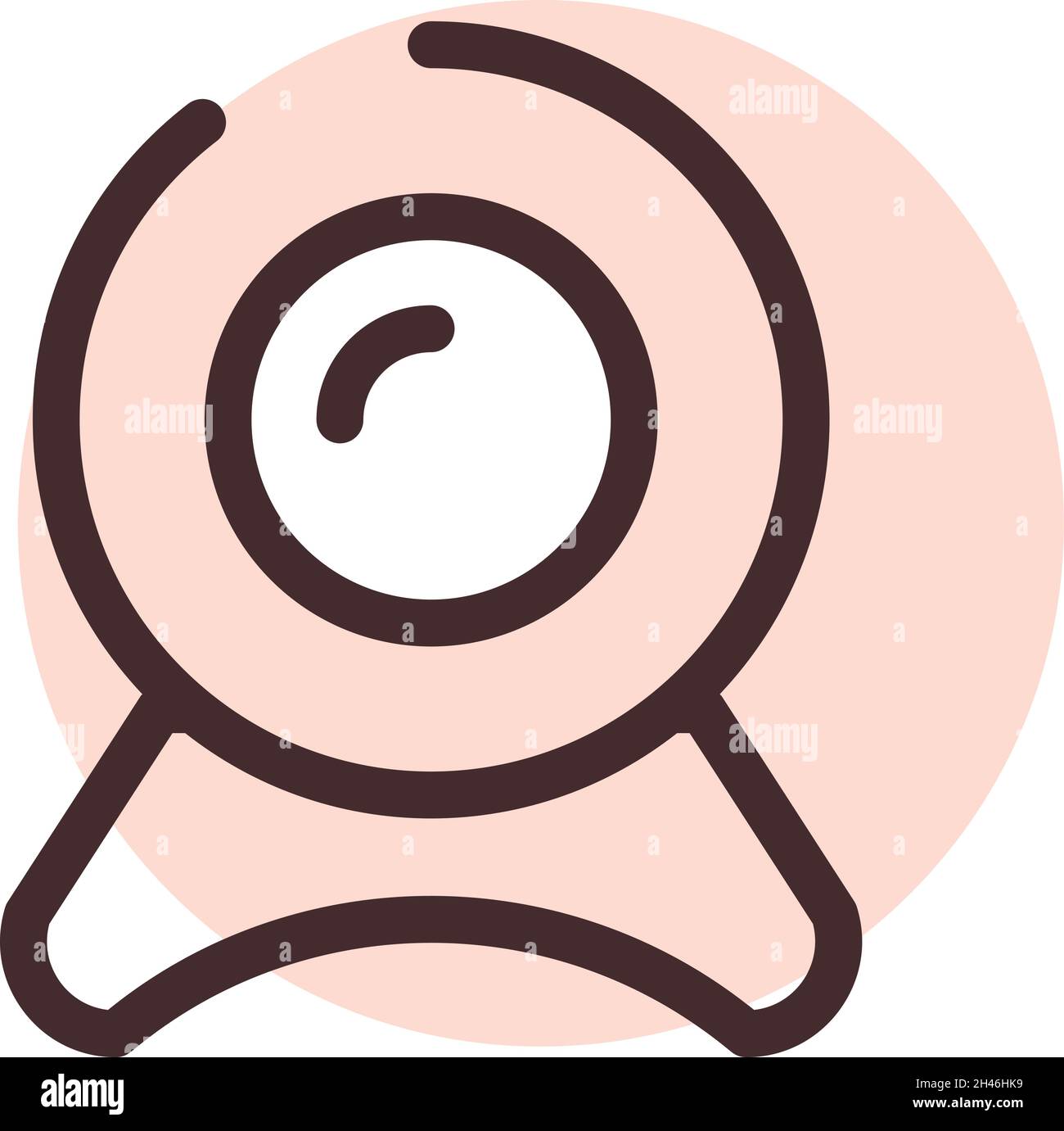 Webcam, illustrazione, vettore, su sfondo bianco. Illustrazione Vettoriale