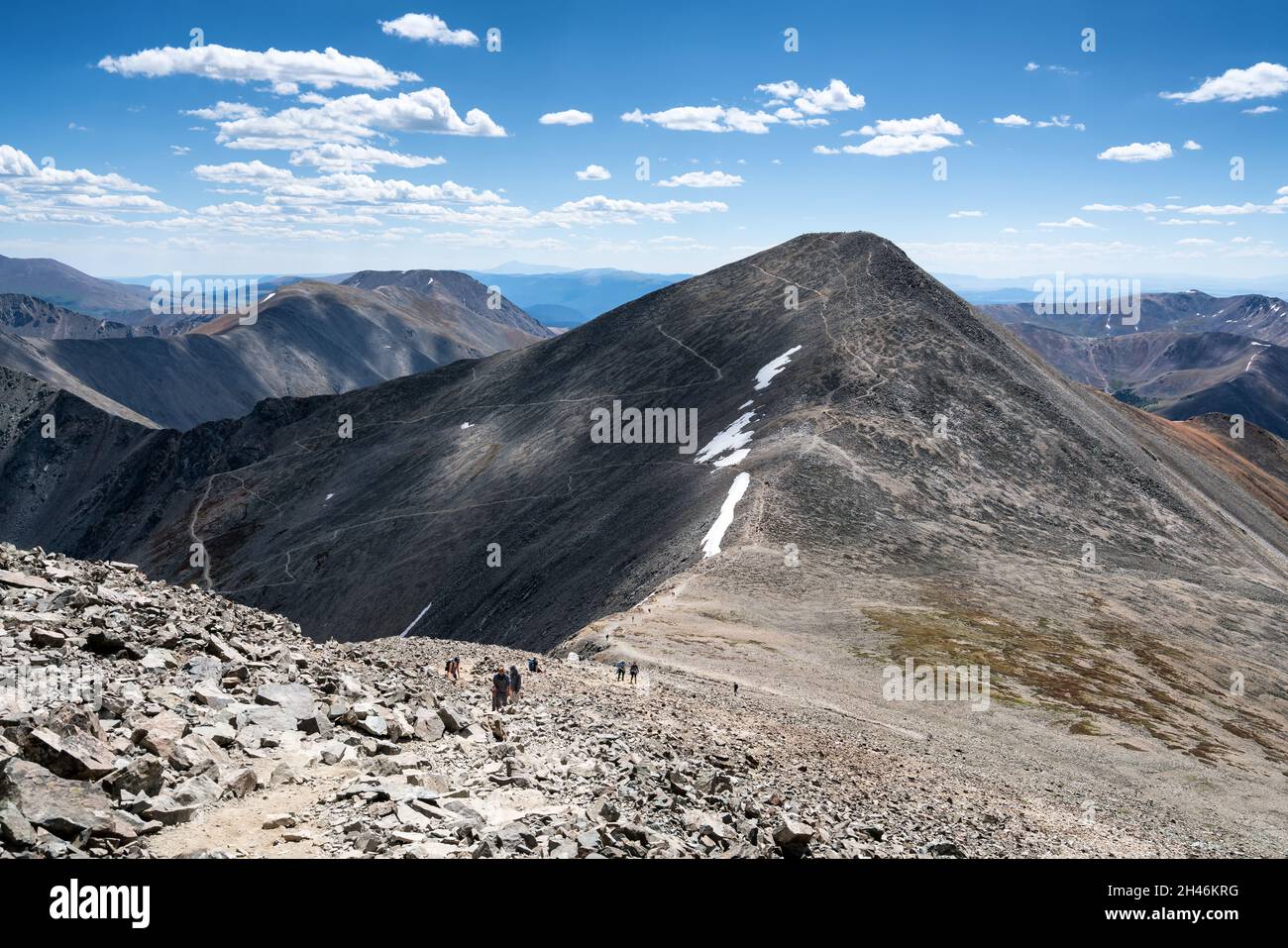 Escursioni nei Grays e Torreys Peaks, Keystone, Colorado, USA Foto Stock