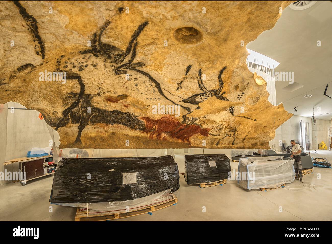 FRANCIA, MONTIGNAC - LASCAUX, DORDOGNE (24): STATE IL SITO DI LASCAUX 4 IL 12 OTTOBRE 2016 AREA SCENOGRAFICA, CHE COMPRENDE LE OTTO PARTI PRINCIPALI O Foto Stock