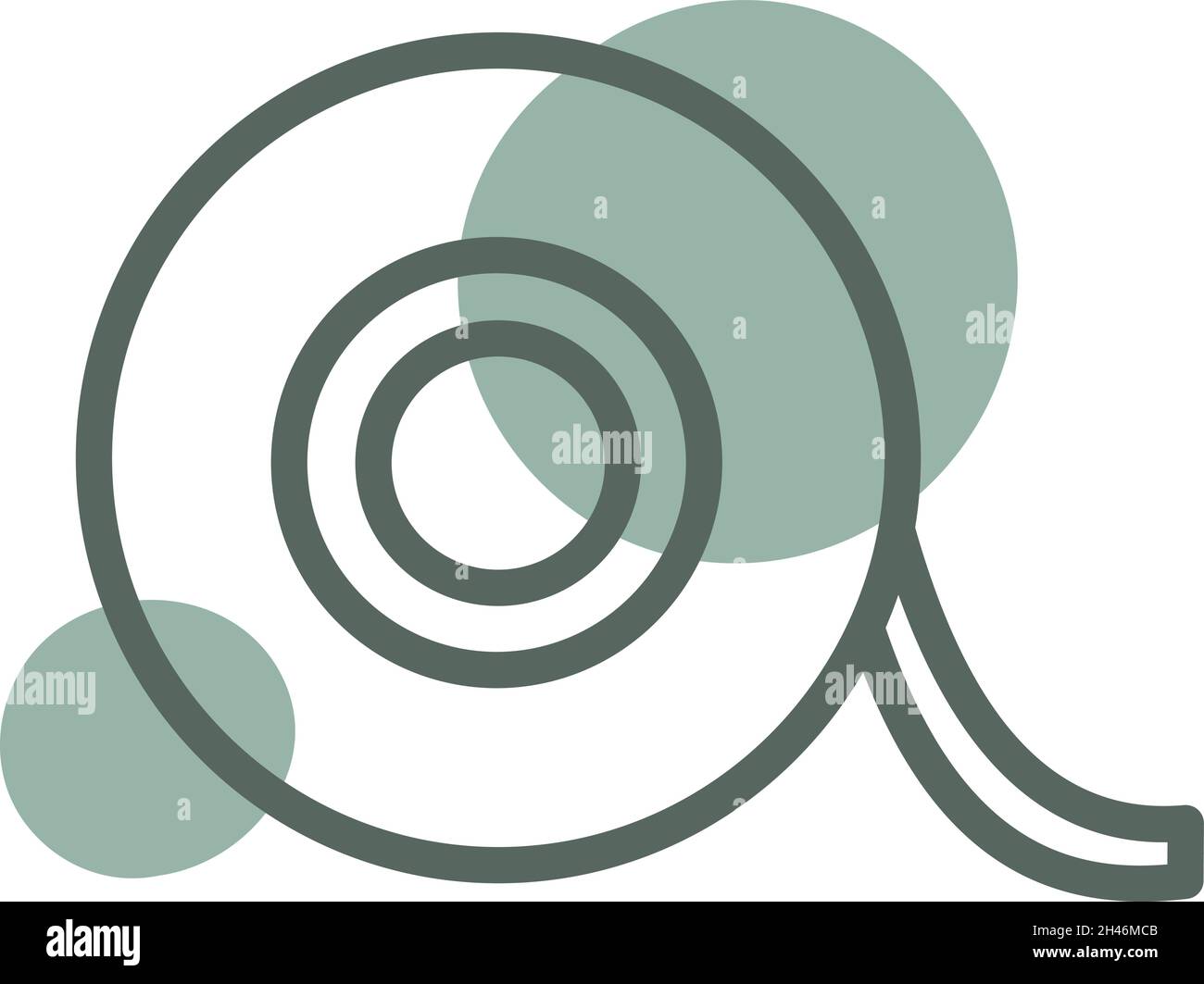 Nastro decorativo, illustrazione, vettore, su sfondo bianco. Illustrazione Vettoriale