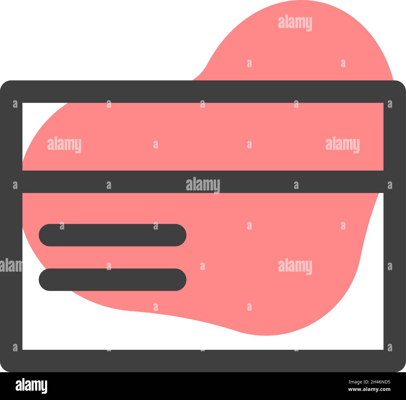 Scheda di interfaccia, illustrazione, vettore, su sfondo bianco. Illustrazione Vettoriale