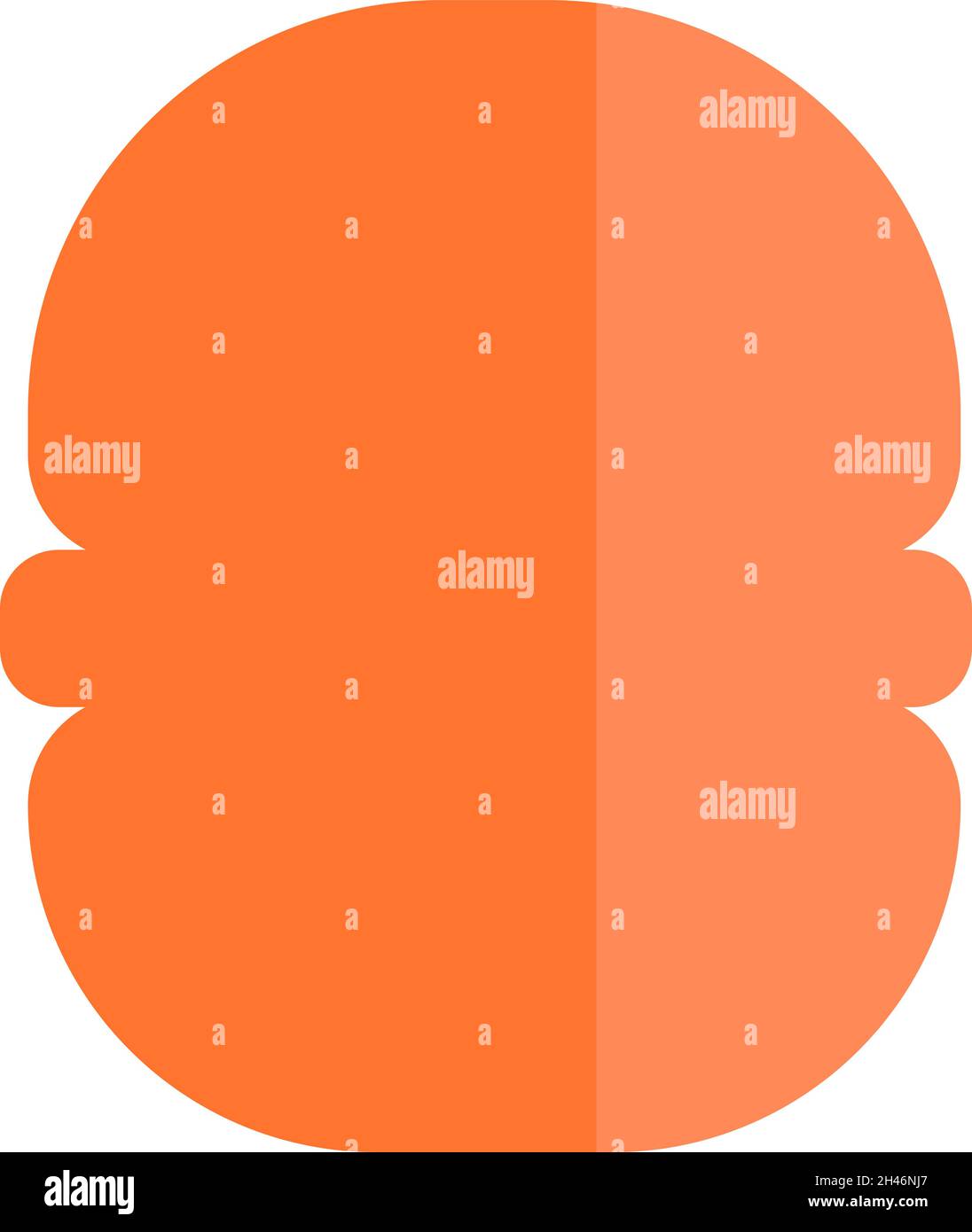 Hamburger appena fatto, illustrazione, vettore, su sfondo bianco. Illustrazione Vettoriale