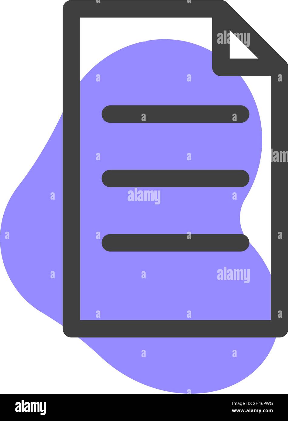 Documento di interfaccia, illustrazione, vettore, su sfondo bianco. Illustrazione Vettoriale