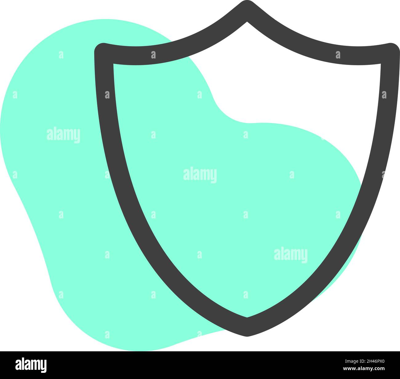 Sicurezza dell'interfaccia, illustrazione, vettore, su sfondo bianco. Illustrazione Vettoriale