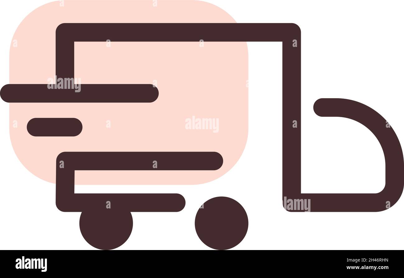 Consegna online, illustrazione, vettore, su sfondo bianco. Illustrazione Vettoriale