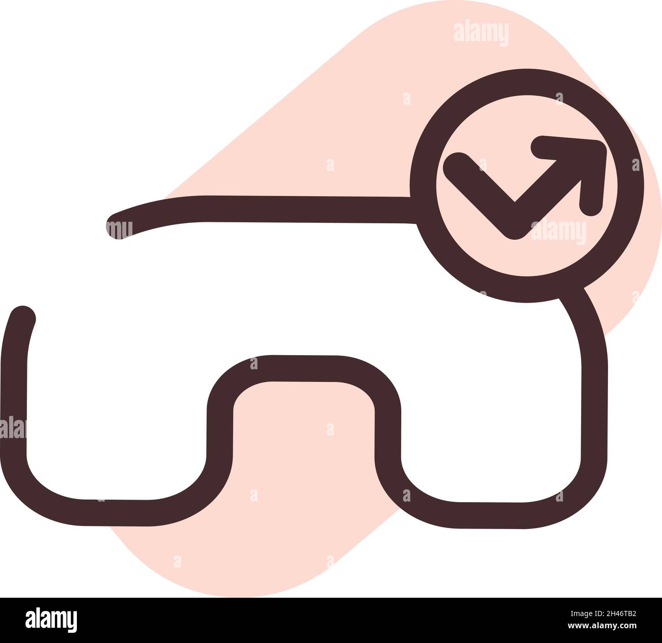 Chiamata persa, illustrazione, vettore, su sfondo bianco. Illustrazione Vettoriale