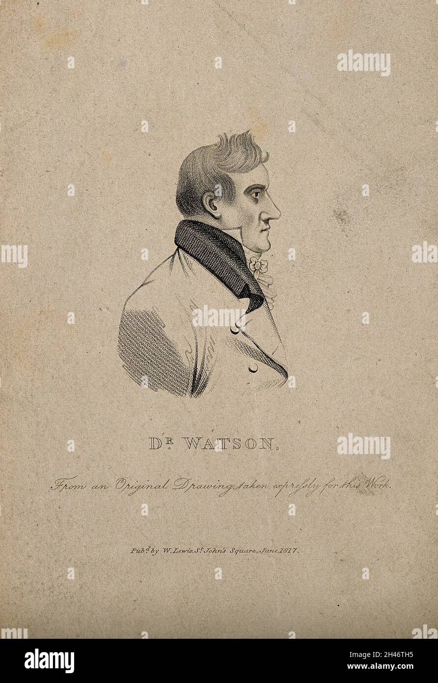 James Watson. Incisione a stiletto, 1817. Foto Stock