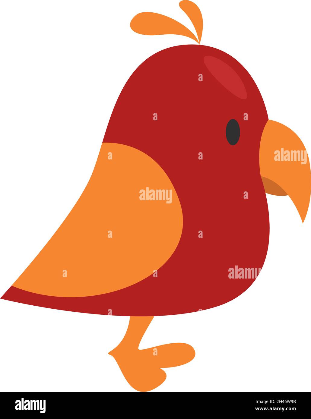 PET uccello, illustrazione, vettore, su sfondo bianco. Illustrazione Vettoriale