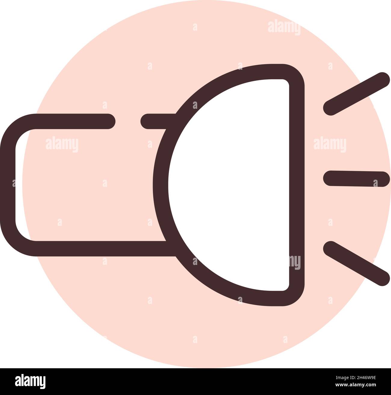 Torcia mobile, illustrazione, vettore, su sfondo bianco. Illustrazione Vettoriale