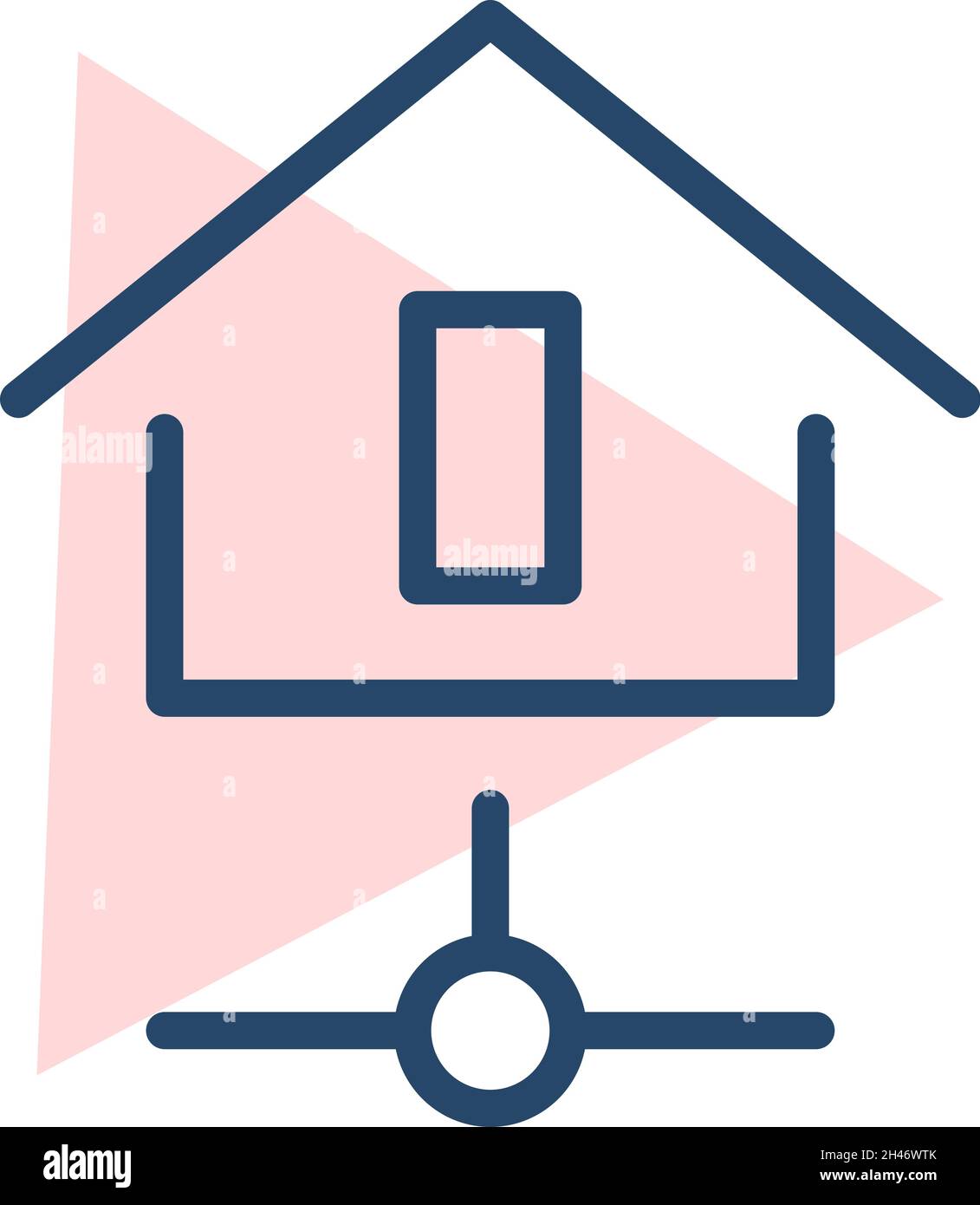 Rete domestica, illustrazione, vettore, su sfondo bianco. Illustrazione Vettoriale