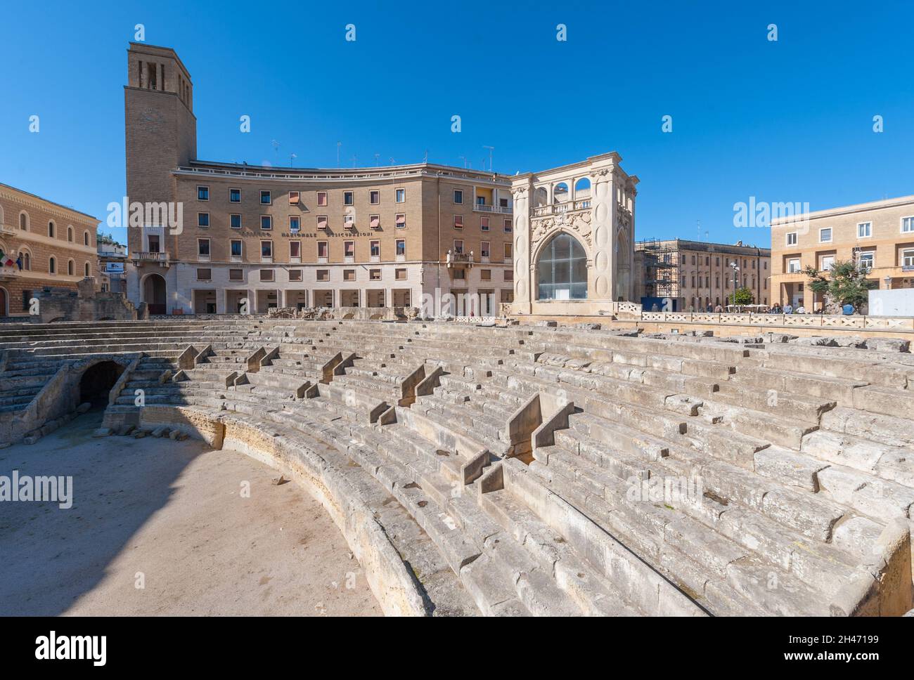 Anfiteatro Romano e la 'edila' Foto Stock