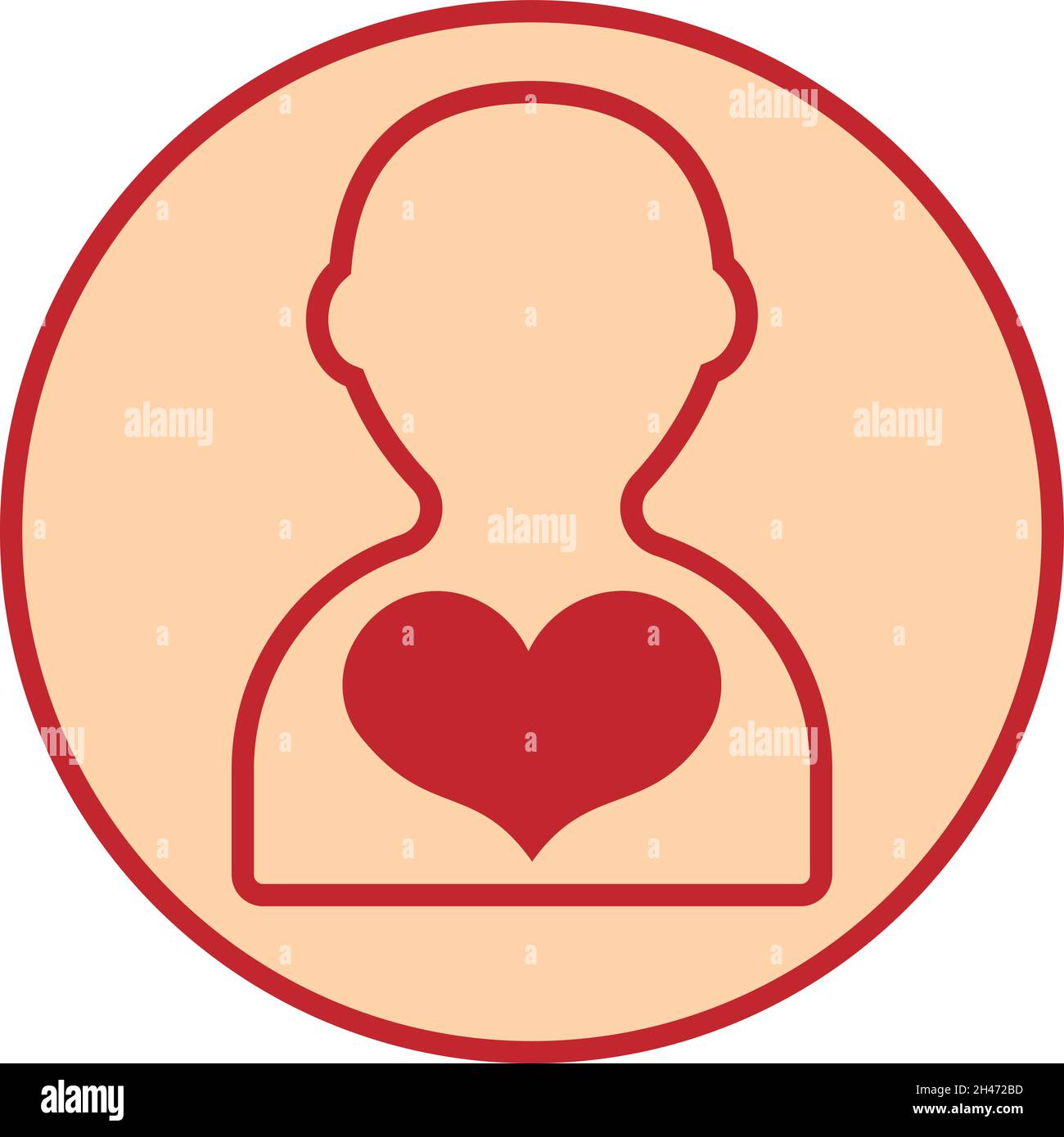 Persona innamorata, illustrativa, vettoriale, su sfondo bianco. Illustrazione Vettoriale