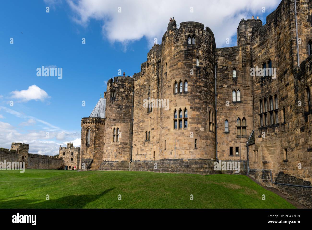 Alnwick Castle, Northumberland, Regno Unito Foto Stock