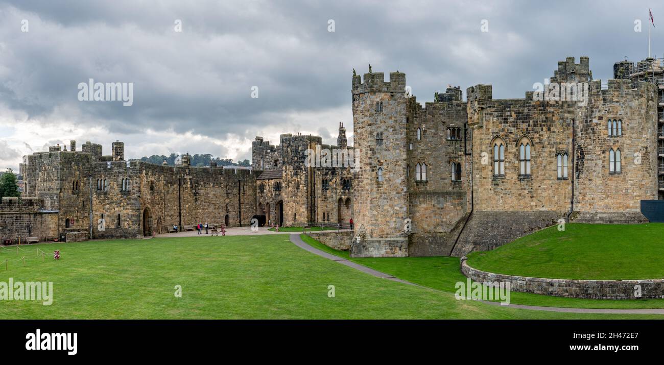 Alnwick Castle, Northumberland, Regno Unito Foto Stock