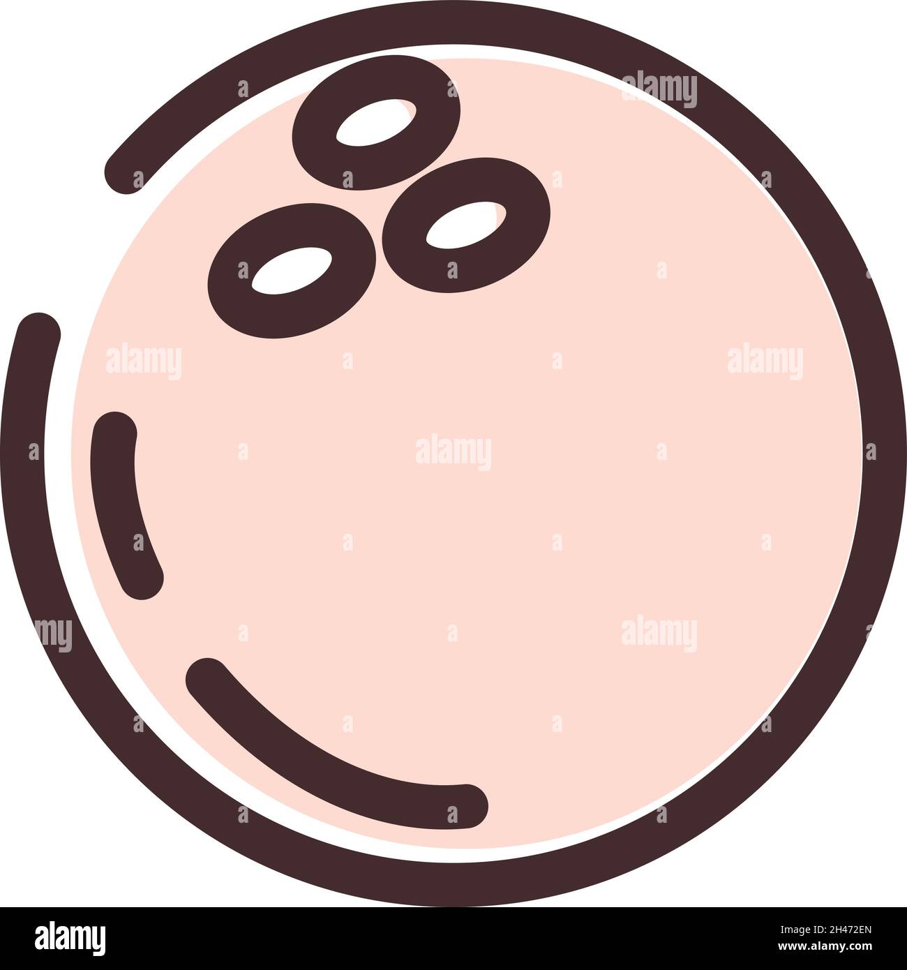 Palla da bowling, illustrazione, vettore, su sfondo bianco. Illustrazione Vettoriale